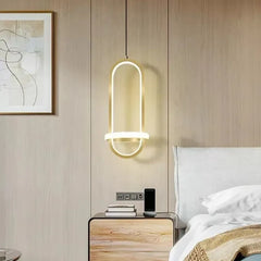 Lamparas colgantes para dormitorios diseño ovalado minimalista