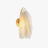 Lámpara de Pared LED con Diseño de Plumas para Dormitorio