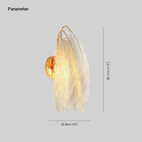 Lámpara de Pared LED con Diseño de Plumas para Dormitorio