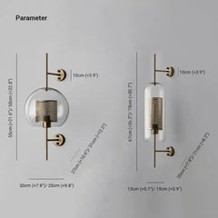 Lampara aplique de pared industrial diseño nórdico minimalista