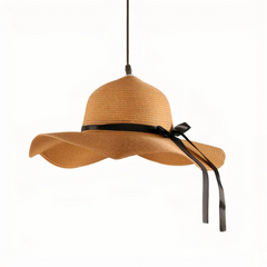 Lámpara Colgante Sombrero de Paja para Comedor