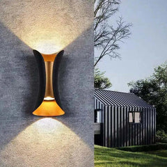 Aplique exterior bidireccional LED de metal diseño moderno para porche