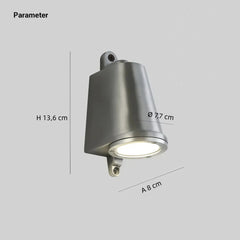 Aplique de pared exterior vintage LED IP65 de metal para porche