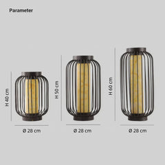 Lámpara solar de pie exterior LED IP65 estilo farol chino para jardín