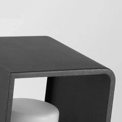 Lámpara solar de pie para exterior de metal rectangular para jardín