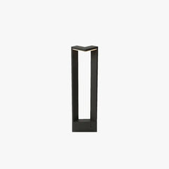 Baliza de jardin LED negra metal diseño moderno IP65