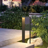 Baliza de jardín con diseño moderno IP65 de metal negro para caminos