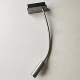 Aplique de pared de lectura LED con brazo flexible para mesita de noche