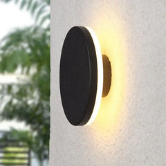 Aplique exterior redondo de estilo moderno con sensor de movimiento