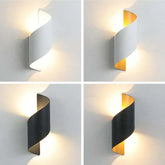 Aplique bidireccional para exterior LED IP65 con diseño moderno en espiral