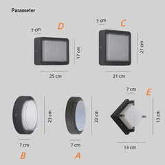 Plafón de techo exterior LED IP65 negro moderno para pasillo