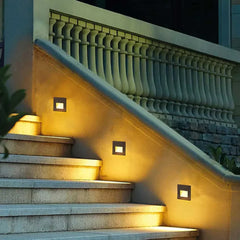Luces LED Empotradas Para Escalones Con Sensor De Movimiento Resistente Al Agua