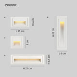 Aplique empotrable exterior moderno de metal con LED sensor de movimiento IP65 para escaleras