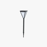 Baliza LED exterior solar moderna negra de metal IP65 para jardín