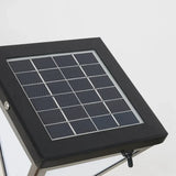 Baliza LED exterior solar moderna negra de metal IP65 para jardín