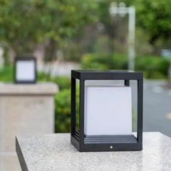 Sobremuro solar exterior LED moderno cuadrado para jardín