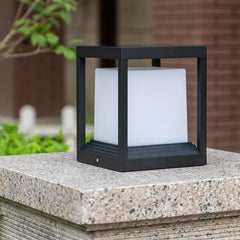 Sobremuro solar exterior LED moderno cuadrado para jardín