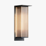 Aplique de pared exterior solar rectangular moderno LED IP65 para jardín