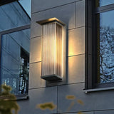 Aplique de pared exterior solar rectangular moderno LED IP65 para jardín