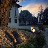 Foco estaca jardin LED orientable moderno de metal para exterior