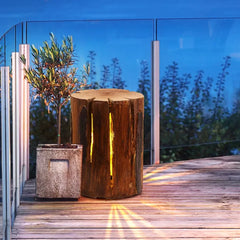 Lámpara de Jardín Exterior Impermeable en Forma de Tronco