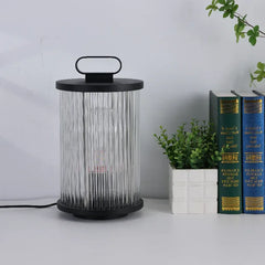 Lampara de pie solar exterior moderna portatil de vidrio farol para terraza