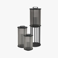 Lampara de pie solar exterior moderna portatil de vidrio farol para terraza