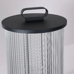 Lampara de pie solar exterior moderna portatil de vidrio farol para terraza