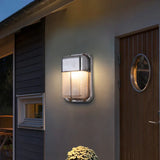 Aplique de pared exterior industrial plateado con LED IP65