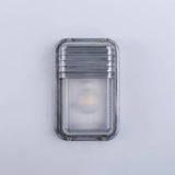 Aplique de pared exterior industrial plateado con LED IP65
