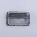 Aplique de pared exterior industrial plateado con LED IP65