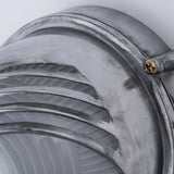 Aplique de pared exterior industrial plateado con LED IP65
