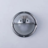 Aplique de pared exterior industrial plateado con LED IP65