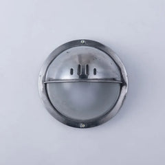 Aplique de pared exterior industrial plateado con LED IP65