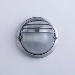 Aplique de pared exterior industrial plateado con LED IP65