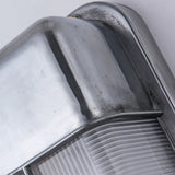 Aplique de pared exterior industrial plateado con LED IP65