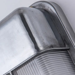 Aplique de pared exterior industrial plateado con LED IP65