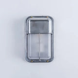 Aplique de pared exterior industrial plateado con LED IP65