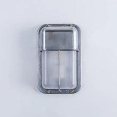 Aplique de pared exterior industrial plateado con LED IP65