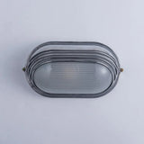 Aplique de pared exterior industrial plateado con LED IP65