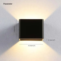 Aplique de pared bidireccional LED rectangular color macaron para salón