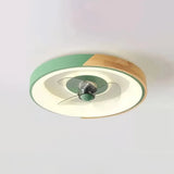 Ventilador de techo con luz LED nórdico silencioso con temporizador para dormitorio