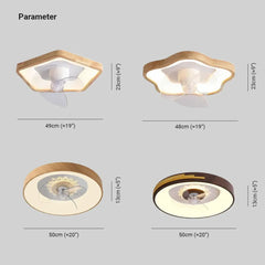 Ventilador de Techo con Luz de Madera Estilo Nórdico