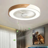 Ventilador de techo silencioso con luz LED nórdico Macaron Ø52 cm para dormitorio