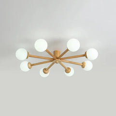 Lámpara de Techo de Madera para Salón Nórdico