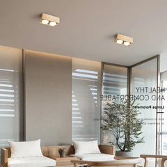 Foco Downlight LED de Madera para Cuidado Ocular