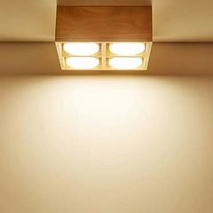 Foco Downlight LED de Madera para Cuidado Ocular