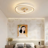 Ventilador de techo con luz de madera nórdico LED DC silencioso para dormitorio