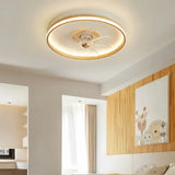 Ventilador de techo con luz de madera nórdico LED DC silencioso para dormitorio