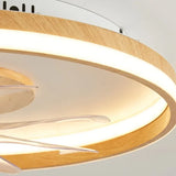Ventilador de techo con luz de madera nórdico LED DC silencioso para dormitorio